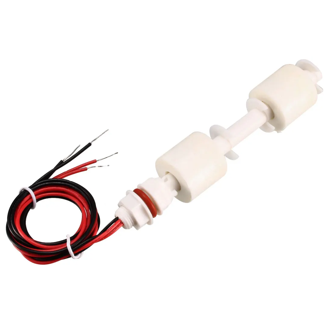 1/2pcs PP Dual Ball Float Switch M10 115mm Fish Tank Vertical Liquid Water Level Sensor Plastic White Float Switch