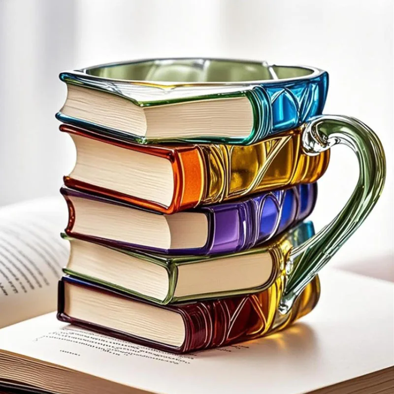 Resin Handicraft Ornament New Hot Selling Painted Book Mug, Painted Book Cup, Mug, Coffee Cup