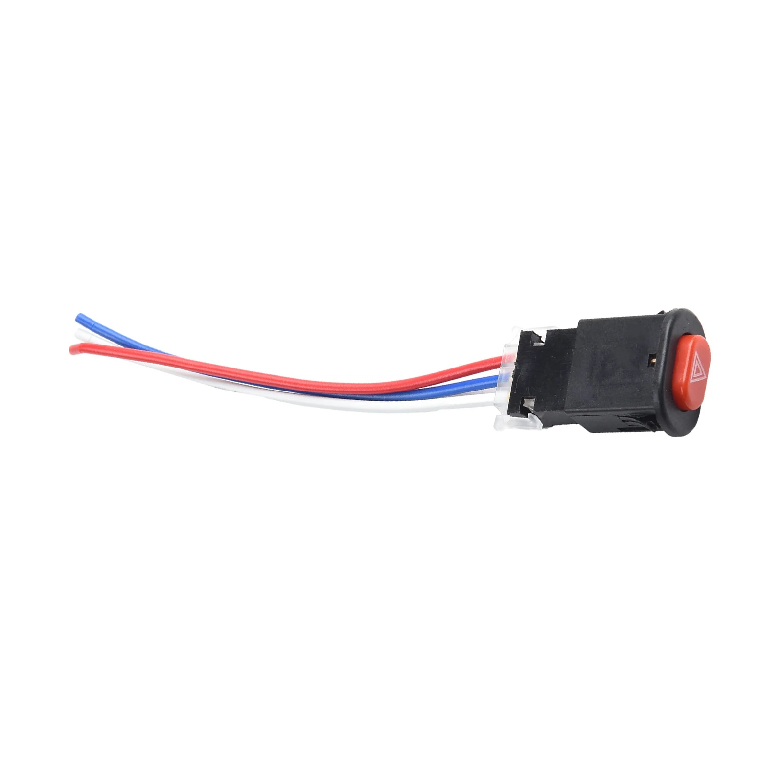 

Brand New High Quality Useful Switch Button Double Flash Hazard Light Modified Plastic Scooter 12V-24V 1x 40x25mm 5A