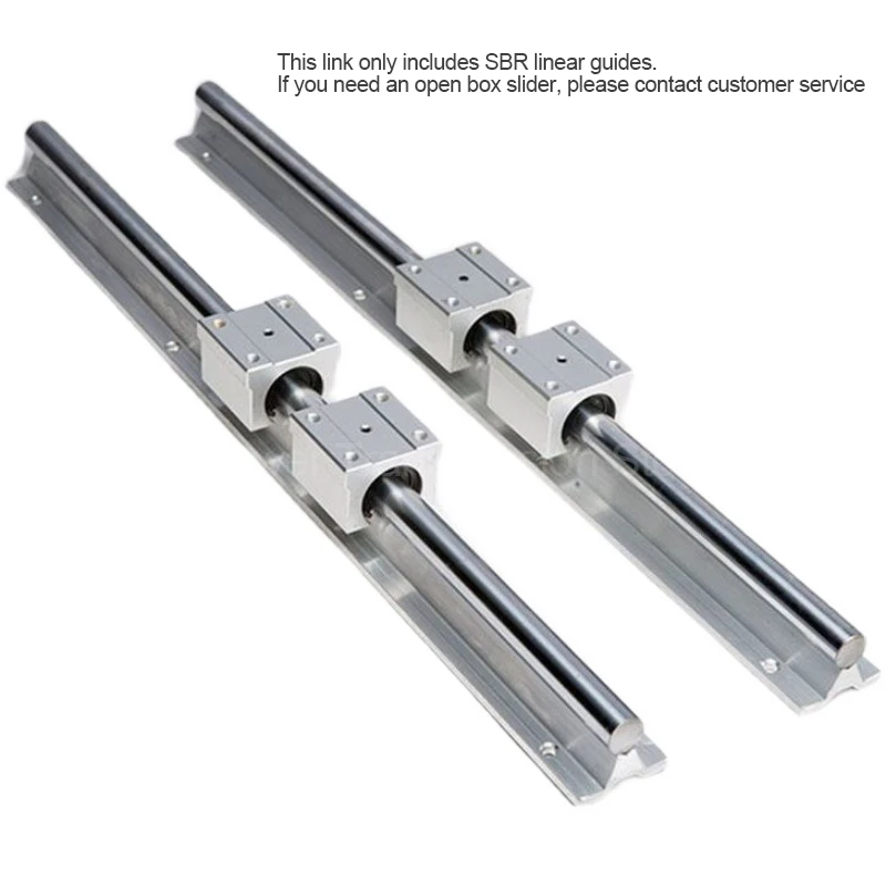 1Pcs Bearing Steel Linear Guide with Aluminum Bracket Optical Axis Support Seat SBR12/16/20/25 Length 100-600mm for CNC Parts