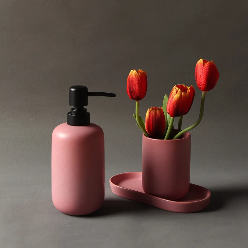 soap dispenser Ceramic cup hotel bathroom sanitary ware press lotion bottle shampoo bath gel sub bottle  bathroom accessories