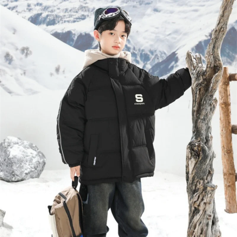 

Boys Coat Overcoat Jacket Windbreak Outerwear 2024 Cool Winter Autumn Cotton Sport Teenagers Christmas Gift Children's Clothing