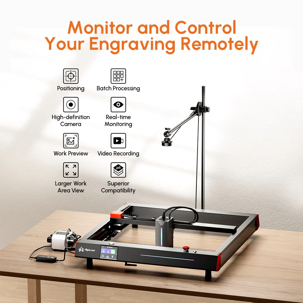 AlgoLaser Lightburn Camera Kit for Laser Engraver Offline Remote Monitor Control Positioning for Laser Engraving Machine Algolaser/TWO TREES view 2
