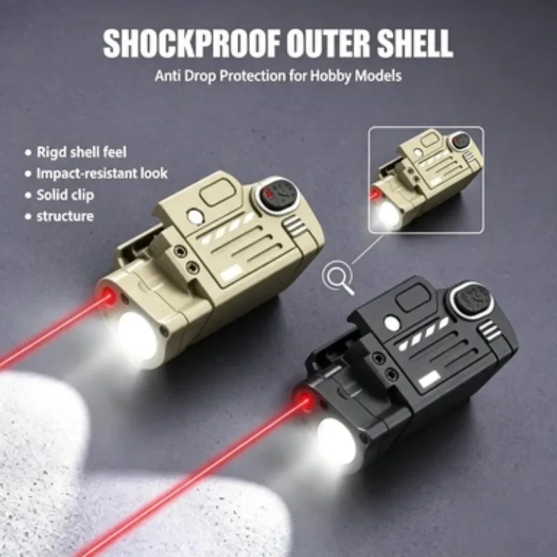 Complete Built-in Matching Hardware Dual Light Under Barrel Clip Fit Standard Pistol Hobby Model Decor Gear