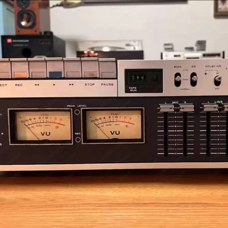70s TEAC First Sound A-450 Antique Card Holder 100V Flat Tape Dolby Noise Cancelling Dual VU Head
