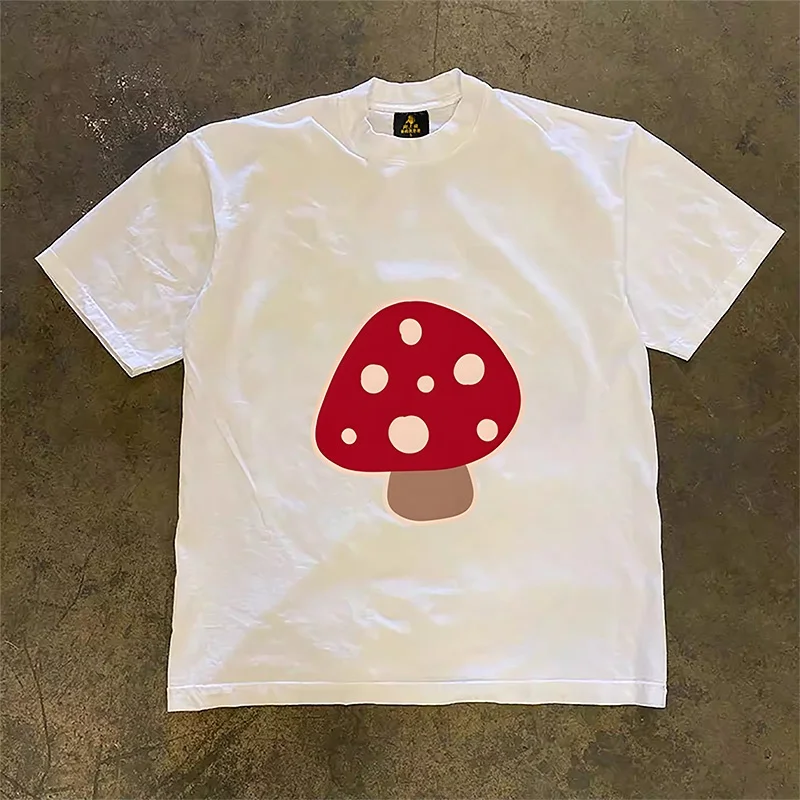 Loose Fit Short Sleeve T-Shirt Pure Cotton Double Thread Women's Style Heavyweight Couple's Tee Casual Summer Fashion