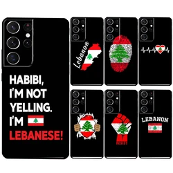 Lebanese Lebanon Flag Case For Samsung Galaxy S24 Ultra S23 S22 S21 Plus Note 10 Note 20 S9 S10 S20 S21 FE Cover