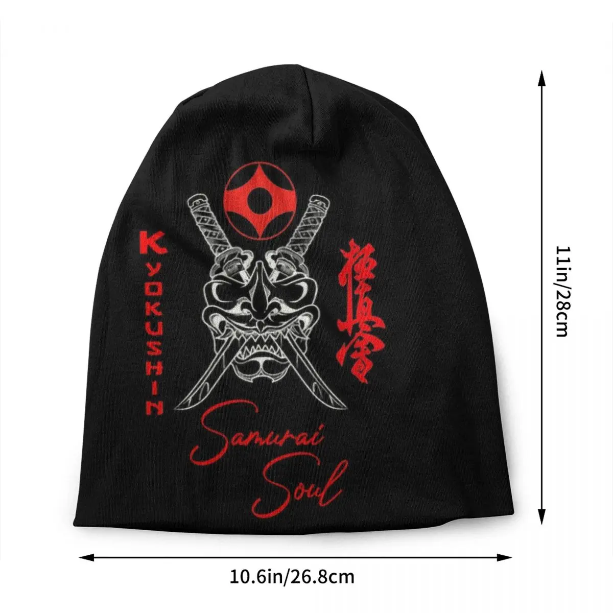 Custom Kyokushin Karate Samurai Soul Beanie Cap Unisex Bonnet Homme Knit Hats Outdoor Ski Martial Arts Skullies Beanies Hats
