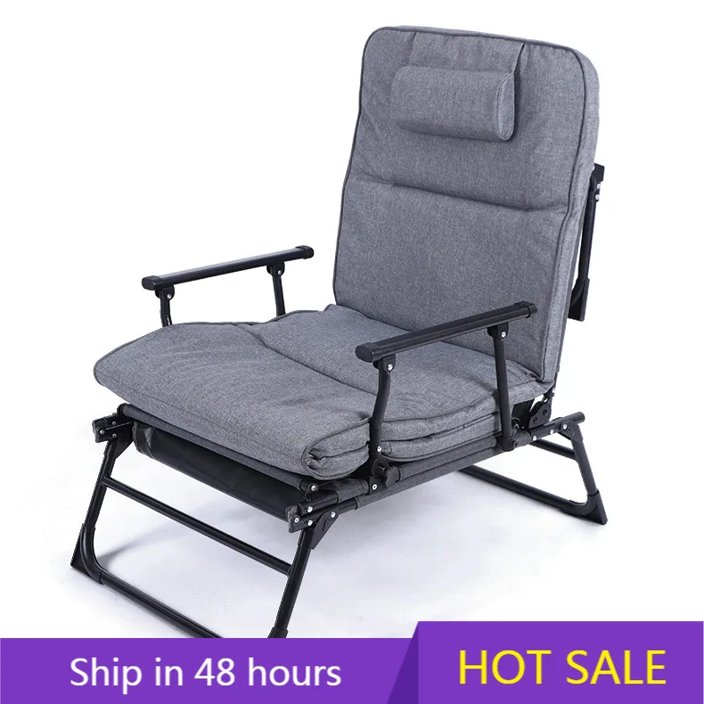 

YTYIN Camping Chair 3 in 1 Folding Chaise Chair 6-Position Adjustable Backrest Lumbar for Home Office Outdoor Use