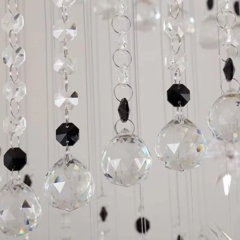 Crystal chandelier whirlpool raindrop fringed water drop gypsum ceiling light flash star chandelier
