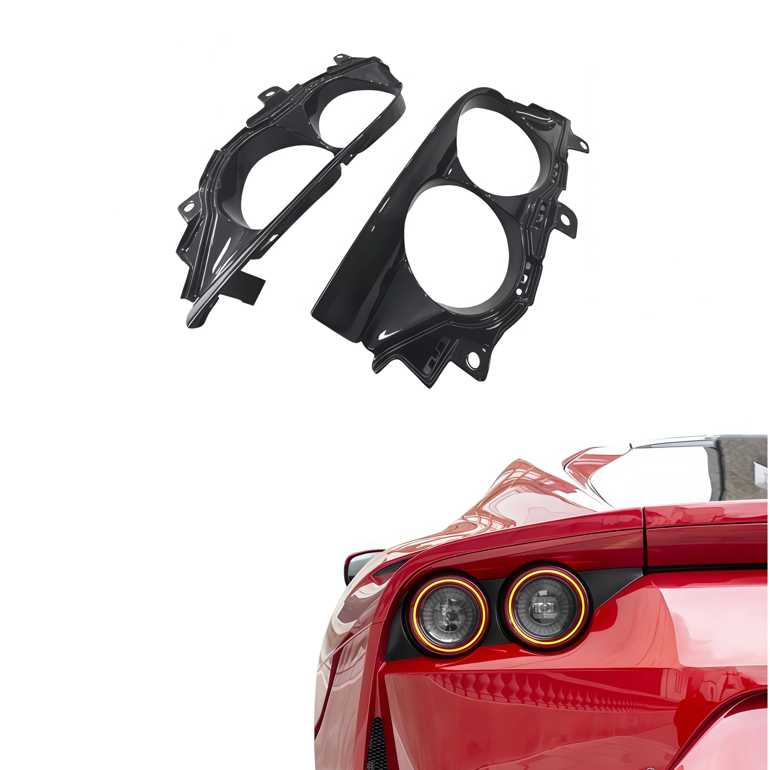 Car Modification Dry Carbon Fiber Headlight Cover OEM Style Dry Carbon Fiber Lampshade for Ferrari 812