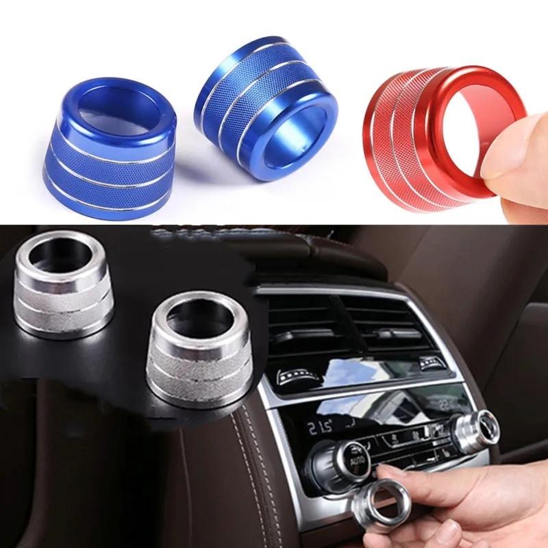 Car Rear Air Conditioner Adjustment Knob Cover Decorative Ring For BMW 5 7 Serie G30 G11 G12 6 Serie GT 17-19 Auto Accessories