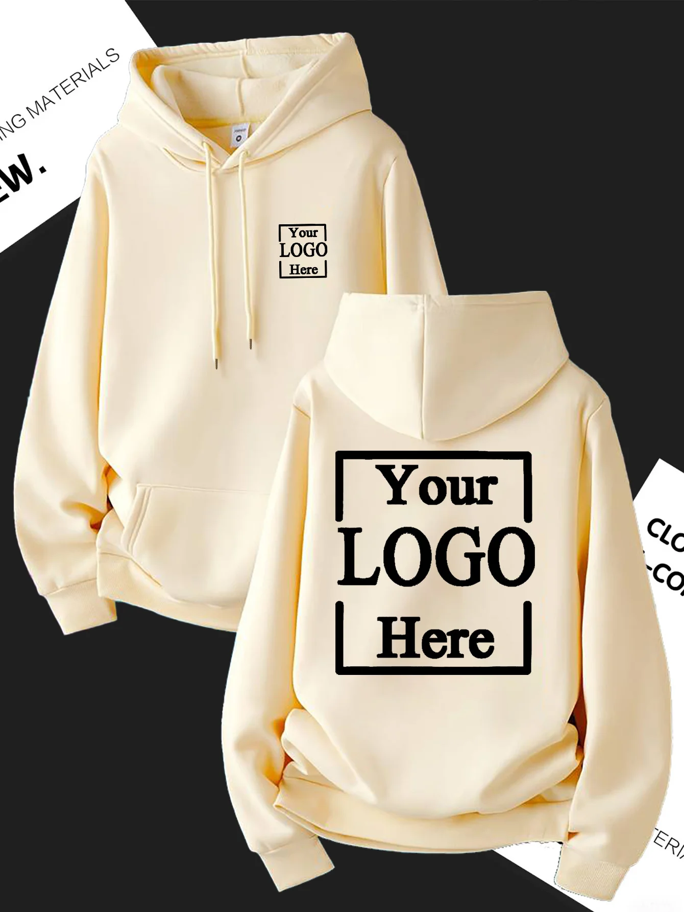 Autumn Man Personalized Customize Print S-2XL Colors Pocket Pullovers Casual Sports Hoodies All-Match Loose Clothes Street Tops