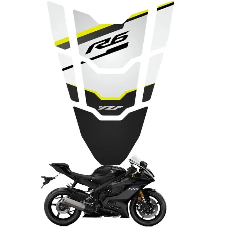 FOR YAMAHA YZF R6 R 6 Moto Fuel Tank Protector 3D Gel Sticker Decal -6