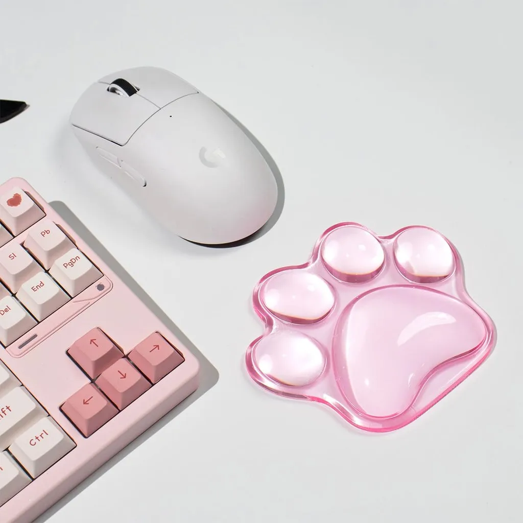고양이 발 마우스 손목 받침대 인체 공학적 손목 쿠션 마우스 손목 손 쿠션 소프트 오피스 홈 데스크 컴퓨터 마우스
