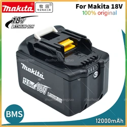 Makita-batería recargable de iones de litio, herramienta eléctrica de 18V, 12,0 Ah, 9,0 Ah, con LED, LXT, BL1860B, BL1850, 9000