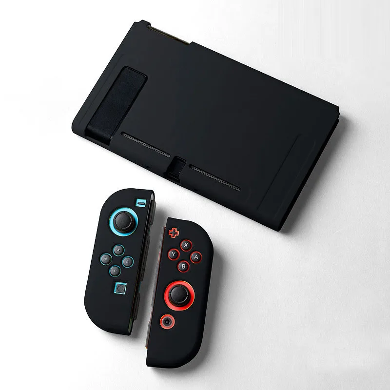 حافظة واقية من مادة البولي يوريثان اللين وحدة تحكم في الجلد لنينتندو سويتش Oled NS Joy-Con واقي كامل من الأمام والخلف