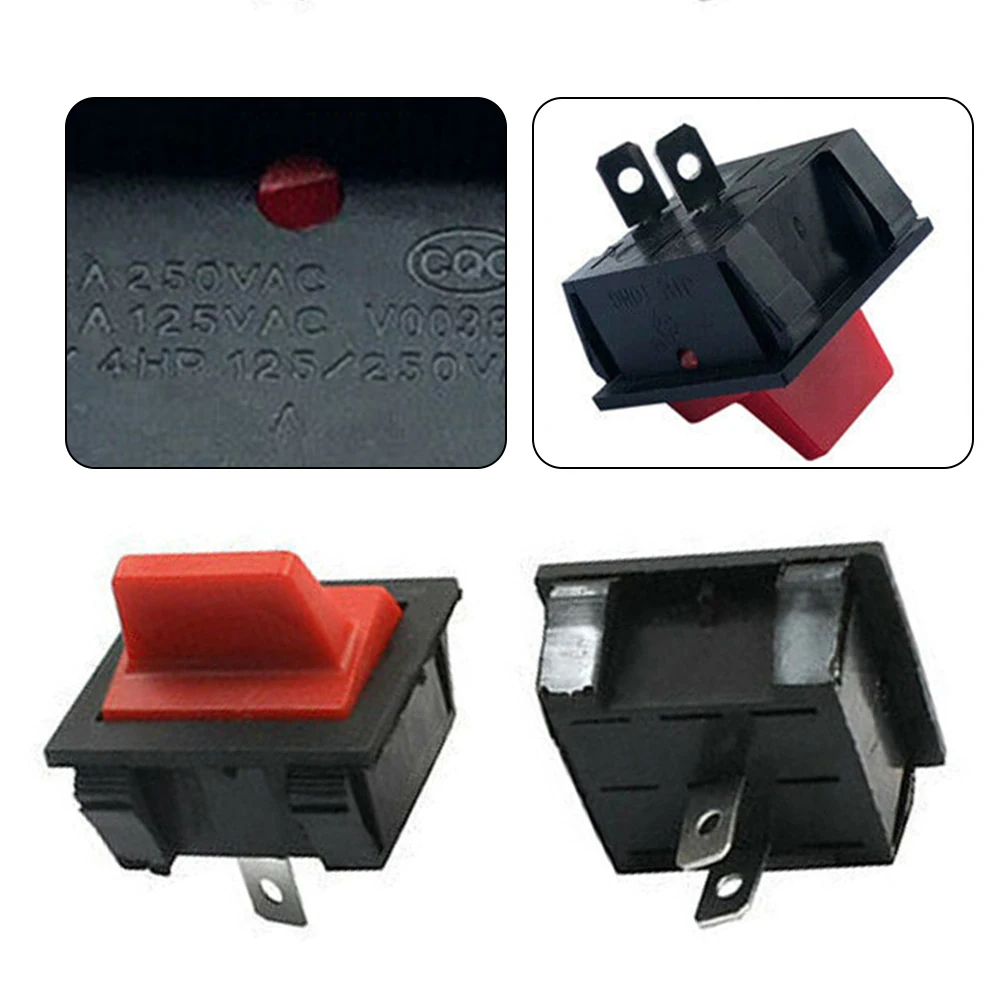 Electrical Rocker Switch 2 Position Snap In Mounting for Generator Engine Stop with 2 Pin Terminals and 125/250V Voltage Rating