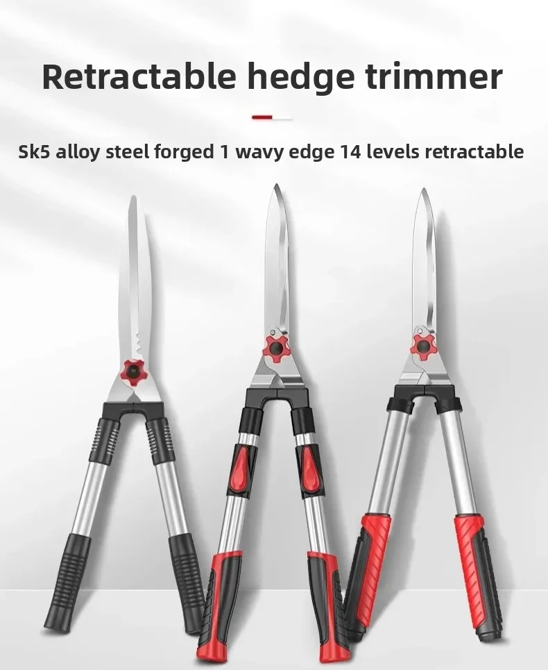 Садовники используют газонокосилку для отделки цветов и травы. Один секатор в руке, оставляет без мертвых ветвей.