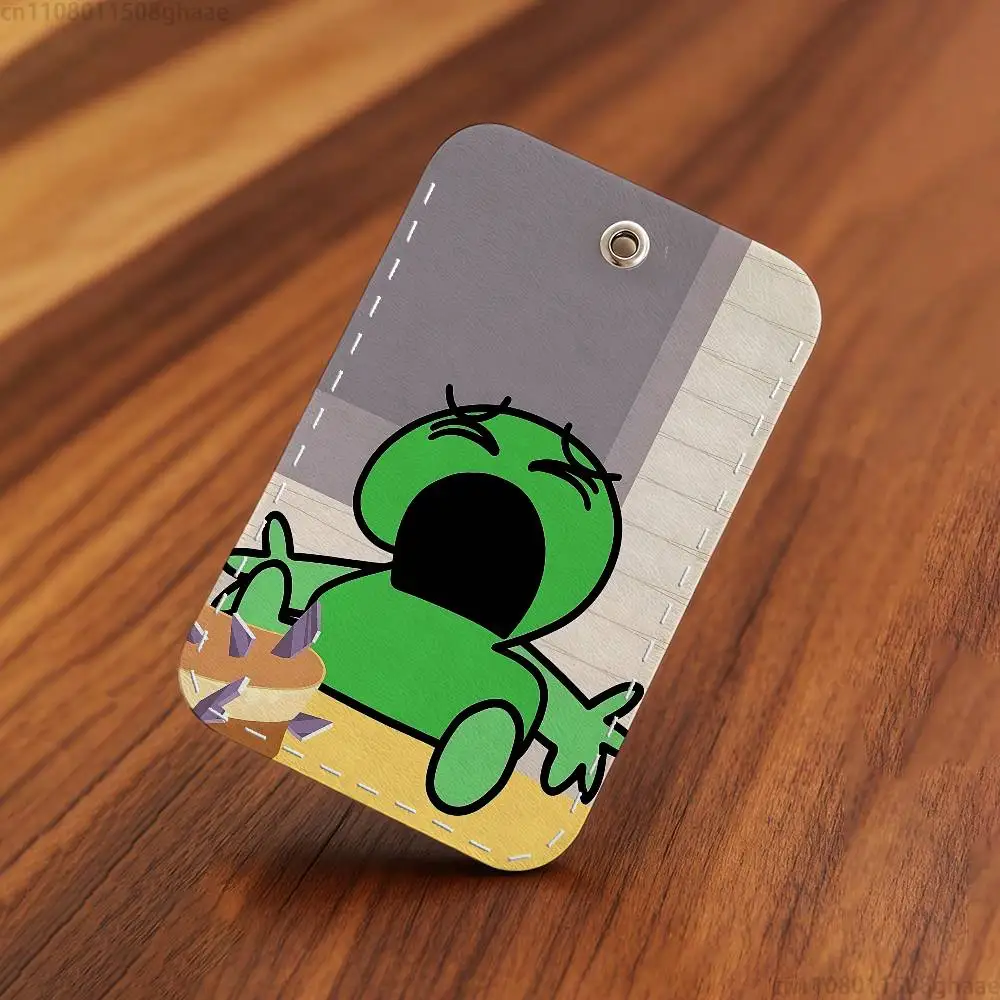 Funny Anime BFDI Holder Keychain For Bank Business Work Card Holder Student Card Protective Case Bus Card