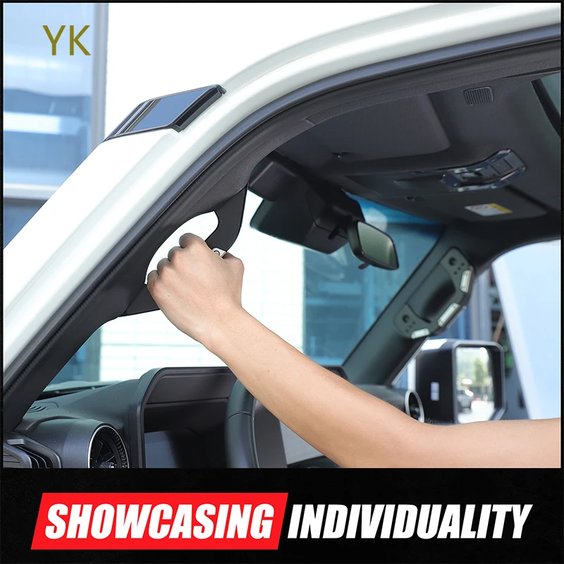 

Aluminum Alloy Black Car A-Pillar Handle Interior Car Accessories For Toyota Land Cruiser Prado 250 LC250 2024-2025