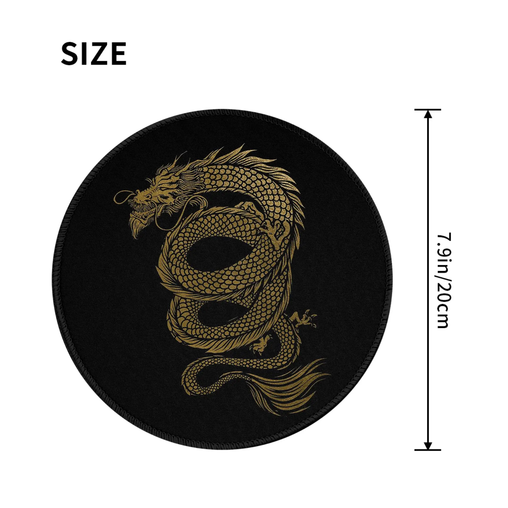 Golden Dragon Pattern Mouse Pad Computer Keyboard Mouse Mat Gaming PC Laptop Desk Mat Office Accessories Table Mats