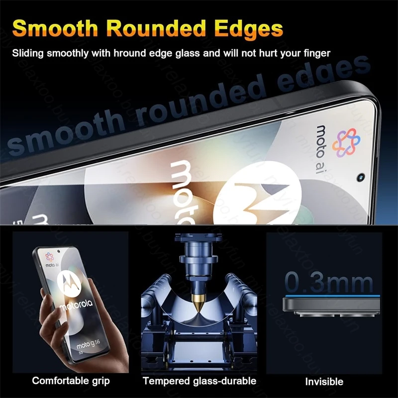 MotoG56 زجاج 5-1 قطعة 9H زجاج مقسى شفاف لموتورولا موتو G56 G 56 56 56G 5G 2025 واقيات شاشة الهاتف فيلم مقاوم للانفجار