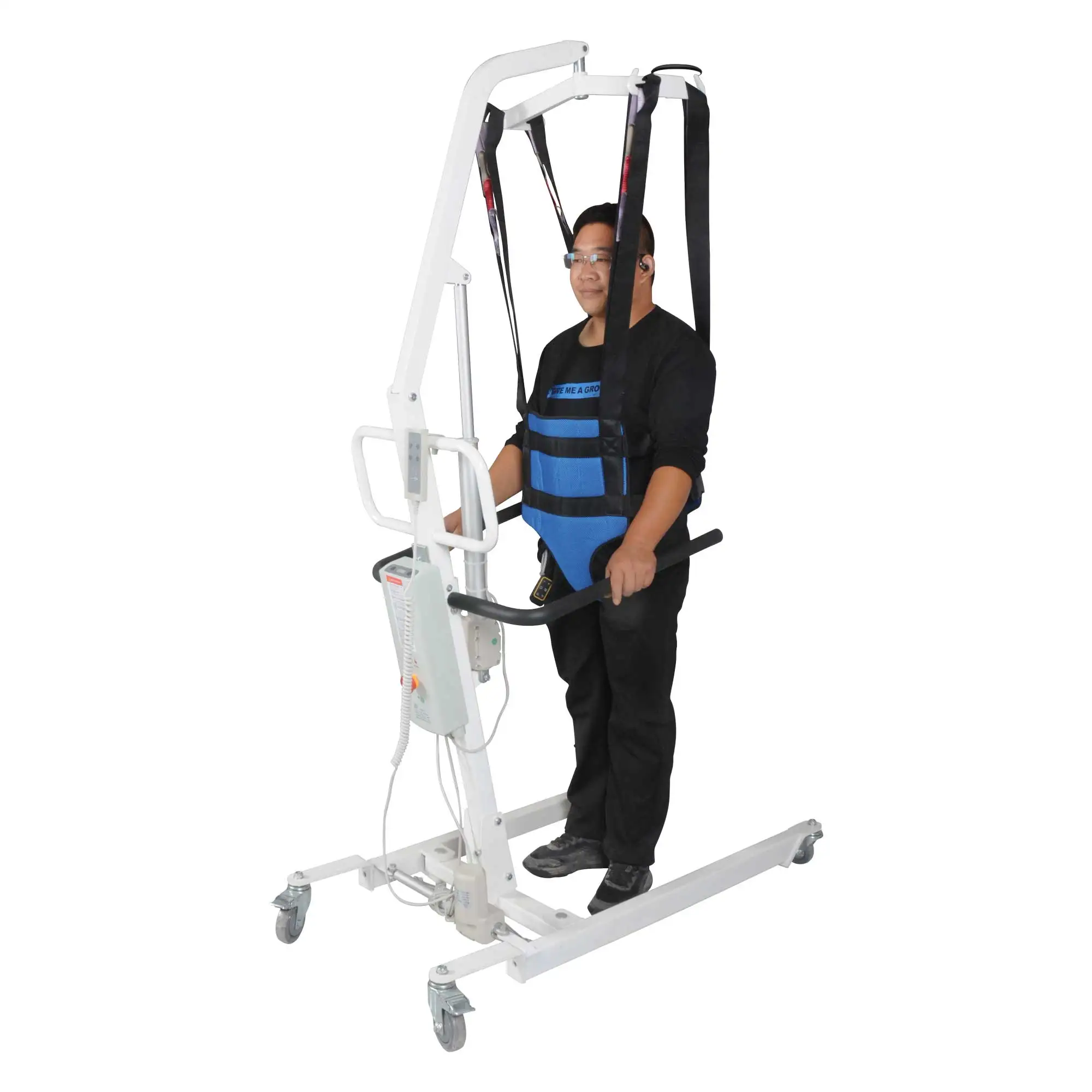 Lève-personne électrique pour transfert de patients âgés, capacité 200 kg, batterie de secours disponible, pour position debout ou assise