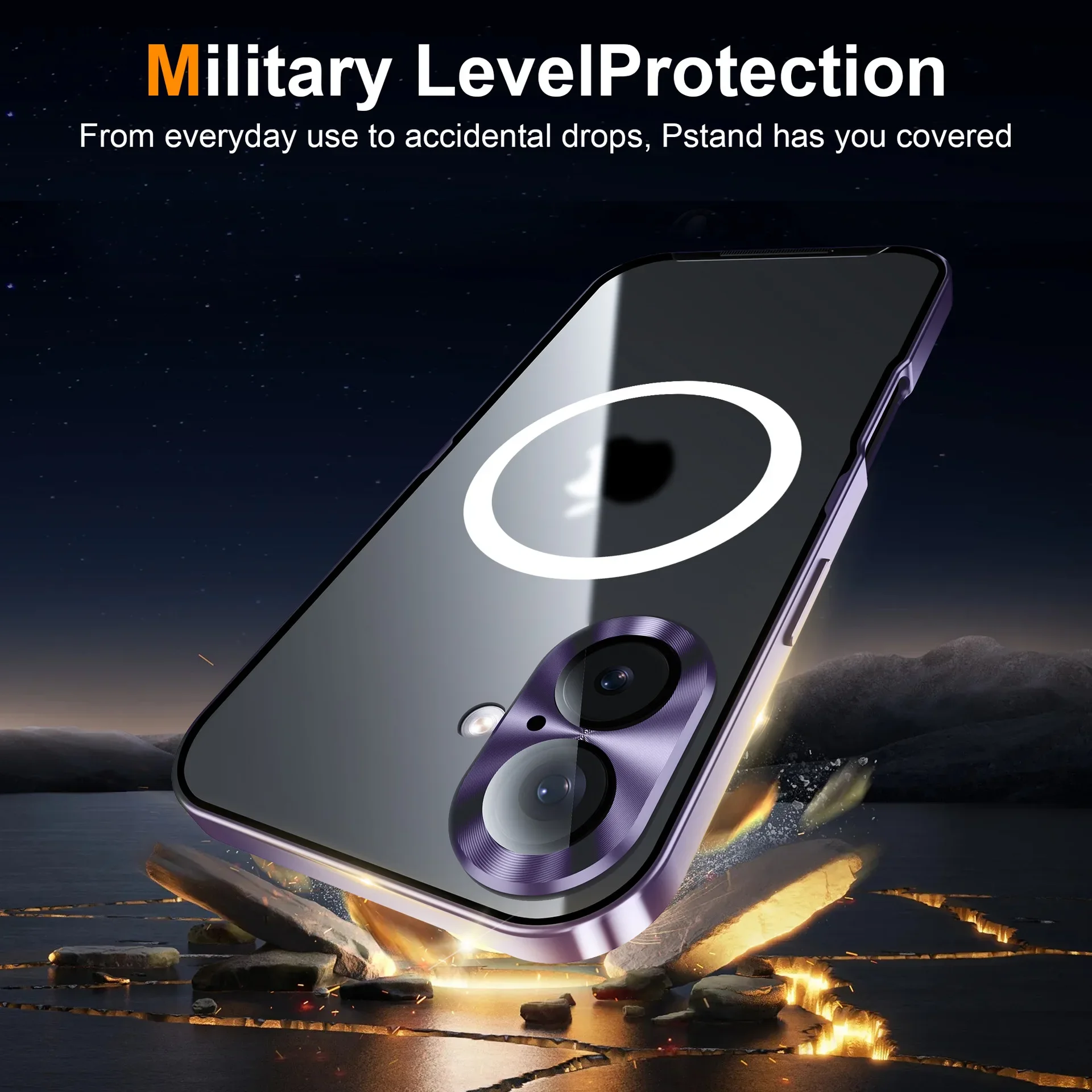 Metal Magnetic Case for iPhone 15 14 13 16 Pro Max Magsafe Aluminum Alloy Lens Frosted Glass Protective Ultra-thin Cover