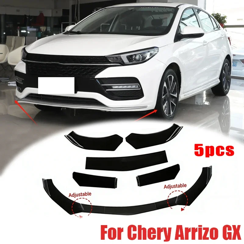 5Pcs ABS Material Universal Car Front Bumper Separator Bumper Lip Body Kit Duck Lip Separator For Chery Arrizo GX Accessories