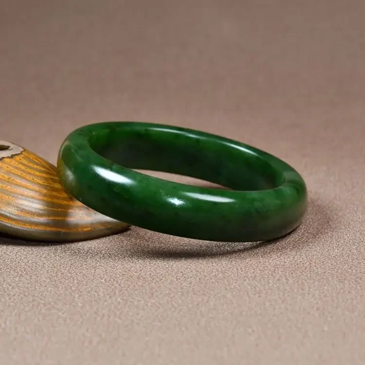 Grade A Nephrite Green Jade Bangle Women Healing Gemstone Fine Jewelry Genuine Chinese Hetian Jades Bangles Girlfriend Mom Gifts
