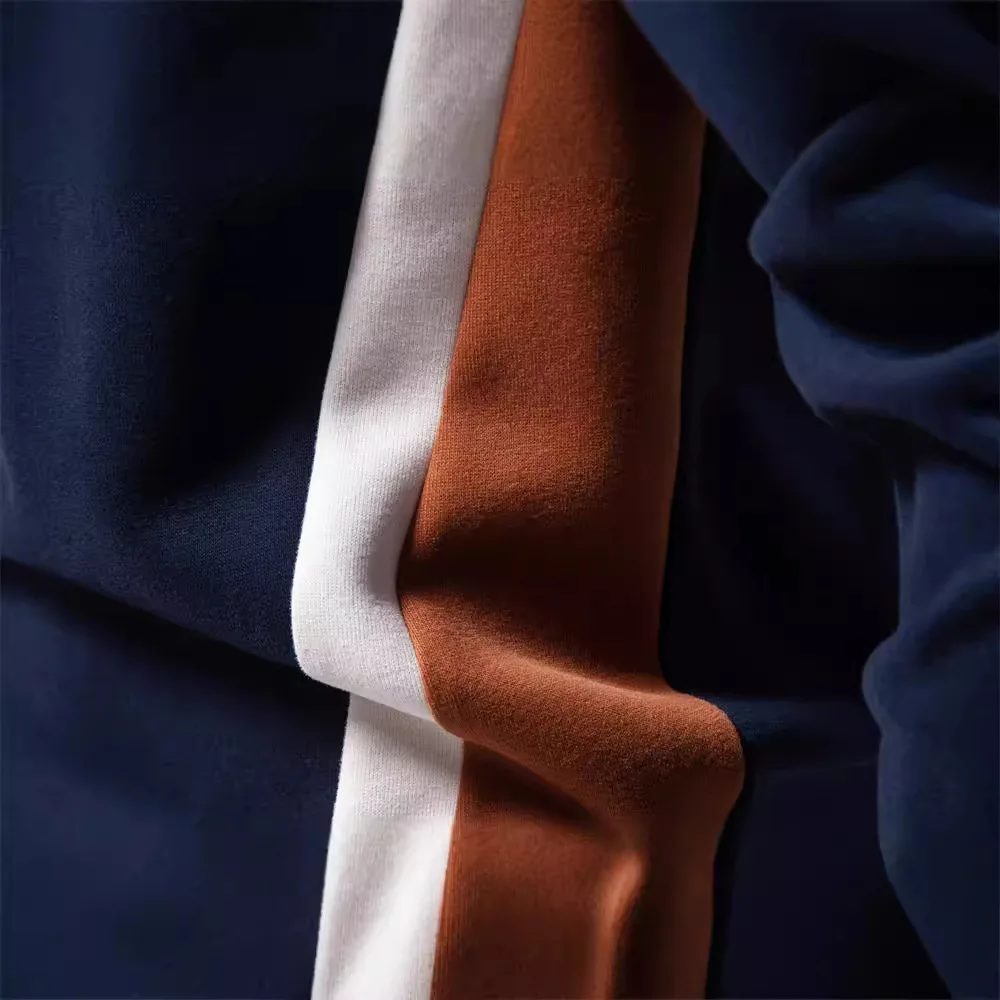 الرجال الخريف الشتاء جديد طاقم الرقبة البلوز كم طويل المرقعة البلوز موضة سليم صالح ملابس رياضية للشباب عادية