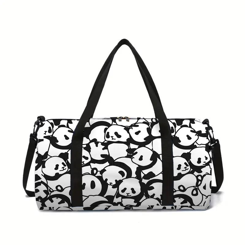 

animal horse panda cat dog 3D Printed Large Capacity Travel Bags Barrel Shape Crossbody Bag Outdoor Sports Bags Gym Yoga Bag