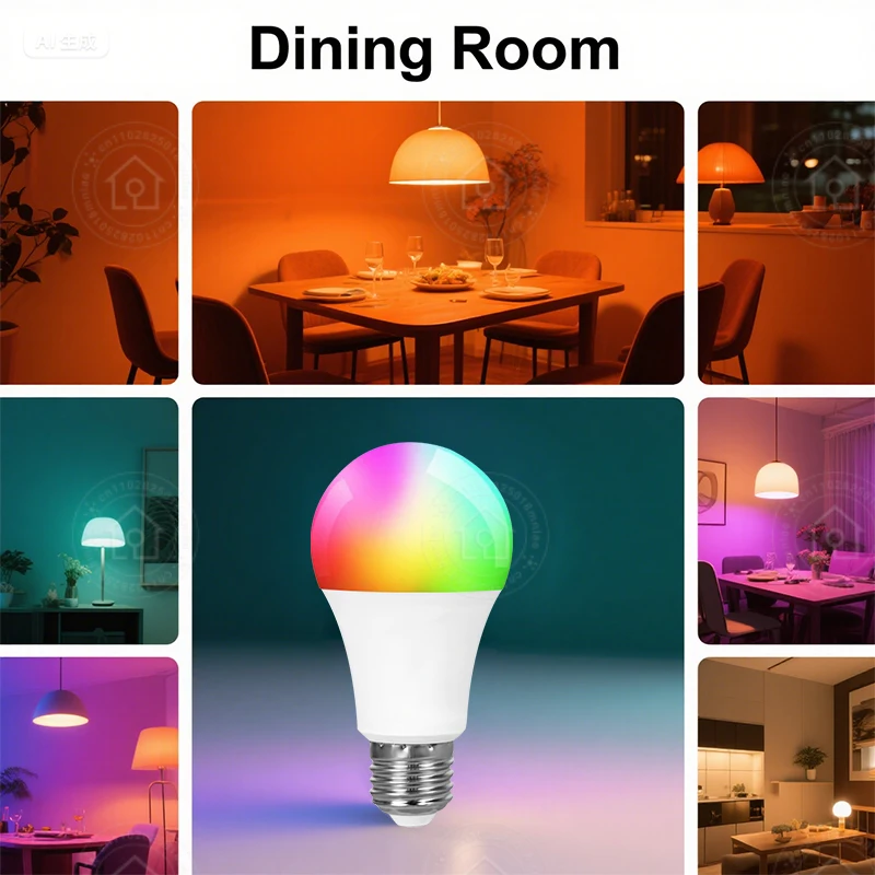 Homekit WiFi E27 لمبة ذكية قابلة للتعتيم RGBCW 110 فولت 220 فولت تطبيق إضاءة ضبط عكس الضوء SIRI Alexa Google Home IOS التحكم الصوتي #5
