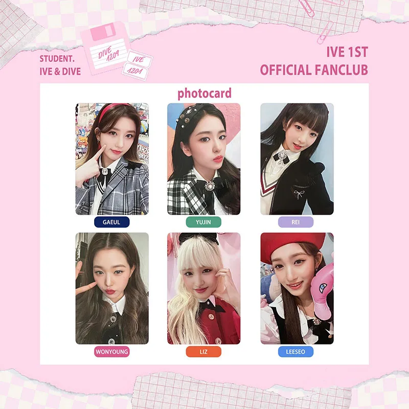

KPOP 1st Fanclub 1VE Club Small Card High Quality Collects Postcards for Fans