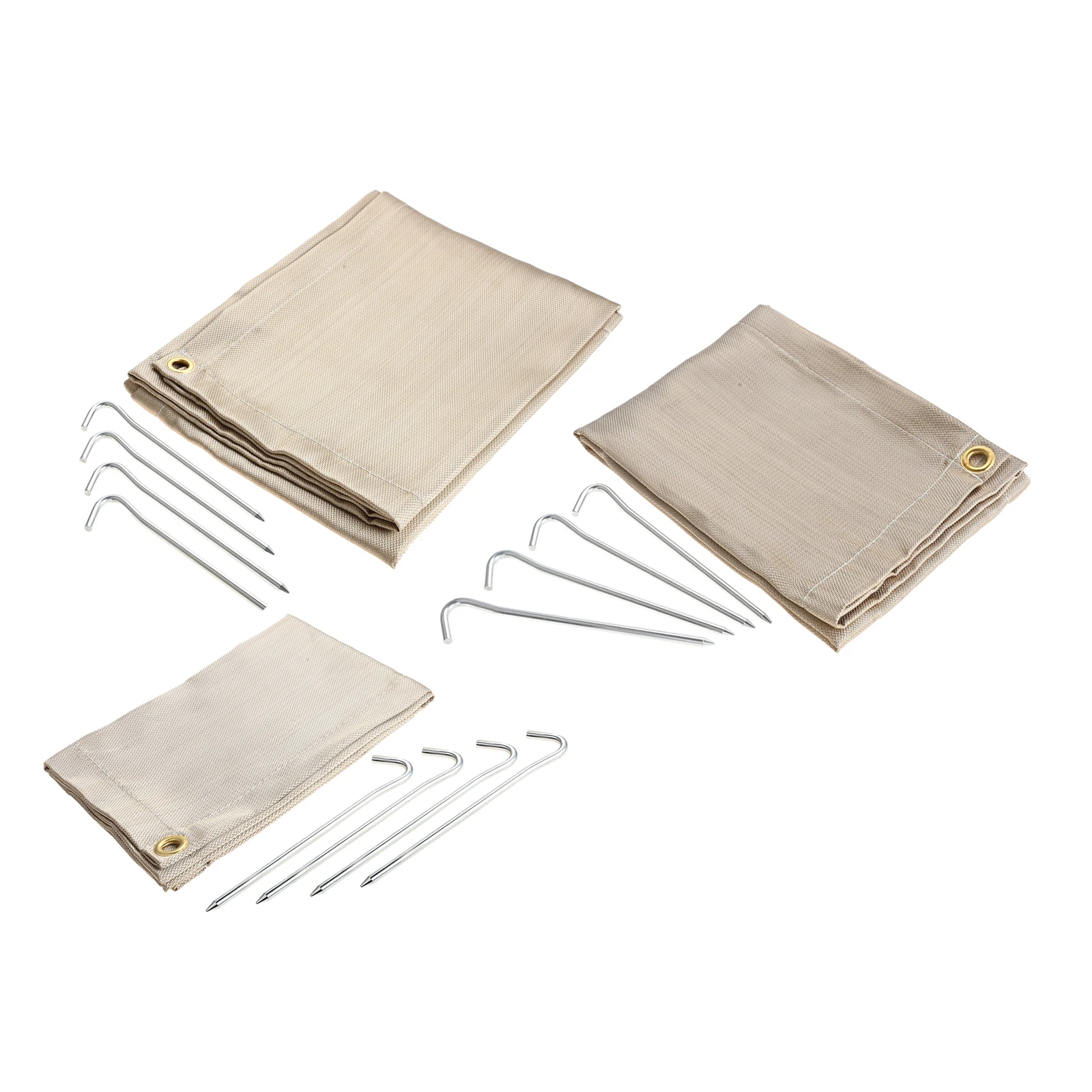 

1 комплект, 100x100/50x50/60x80 см, золотой коврик с 4 кольями, подходит для барбекю на открытом воздухе, кемпинга, огня, внутренних каминов, сварки, работы