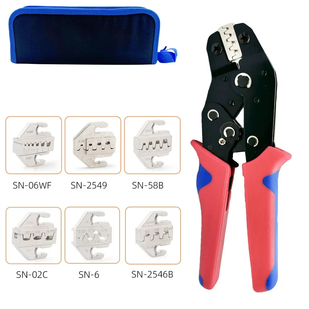 Multi Jaw Crimping Pliers Kit for Automotive Plug-in Crimping Pliers  Bare Terminals Insulated Terminals Tubular Terminals