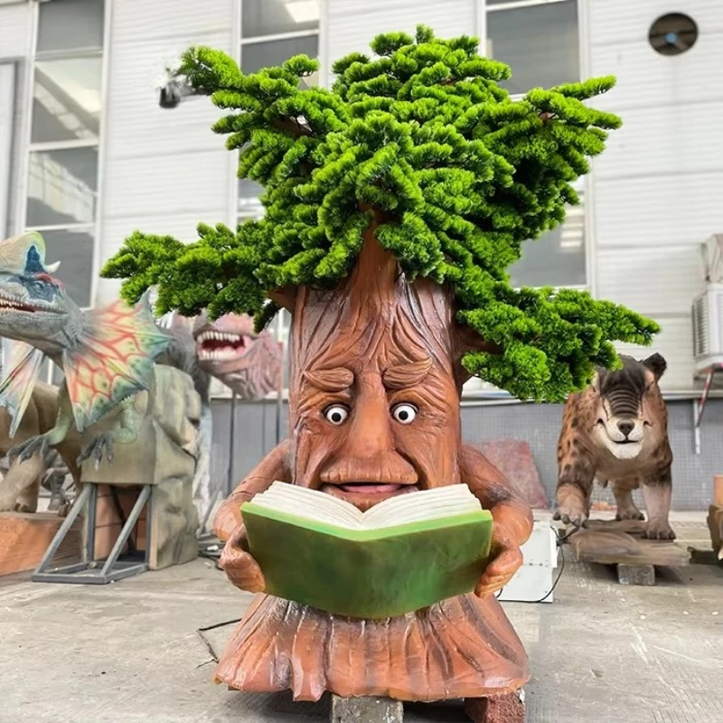 Customize fun indoor talking Christmas tree animated models for shopping malls or airport decorations