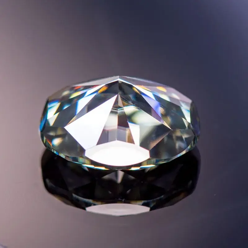 Moissanite Lab Grown Diamond Grayish Yellow Natural Color Oval Cut Gemstone Charm Woman Jewelry Making Materials With GRA Report