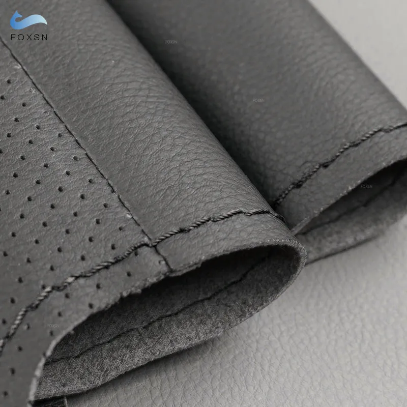 Black Soft Microfiber Leather Cover For Suzuki Grand Vitara II 2007 2008 2009 2010 2011 2012 2013 Car Steering Wheel Cover Trim