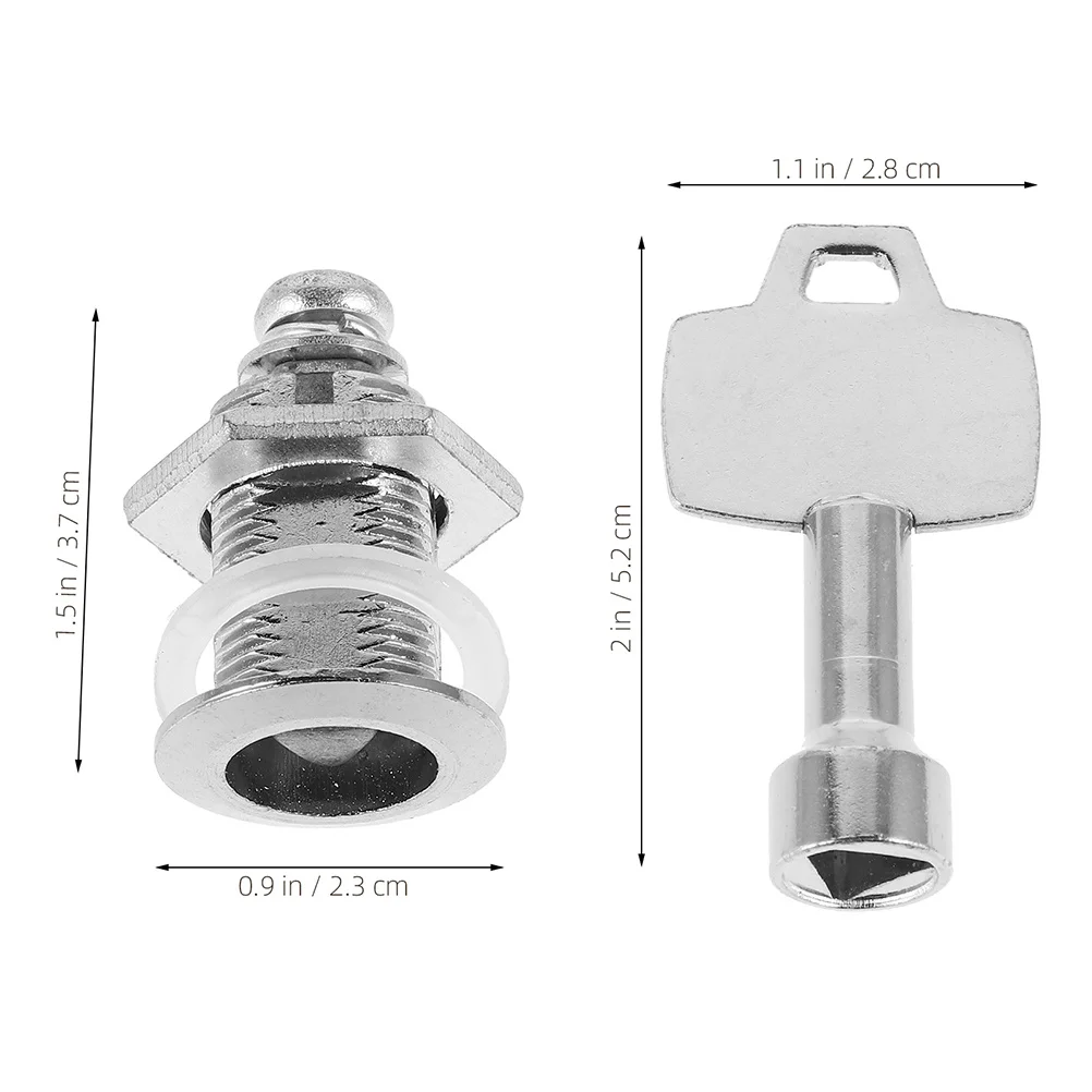 1Set Garbage Can Lock Triangular Security Key Durable Outdoor Trash Bin Lock Waste Bin Locking Tool Triangular Security Key