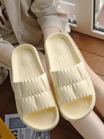 Soft Bottom Slippers for Women Home Bathroom Home Bath Non-slip Couple Summer Sandals for Men Summer Beach Wear Comfortable