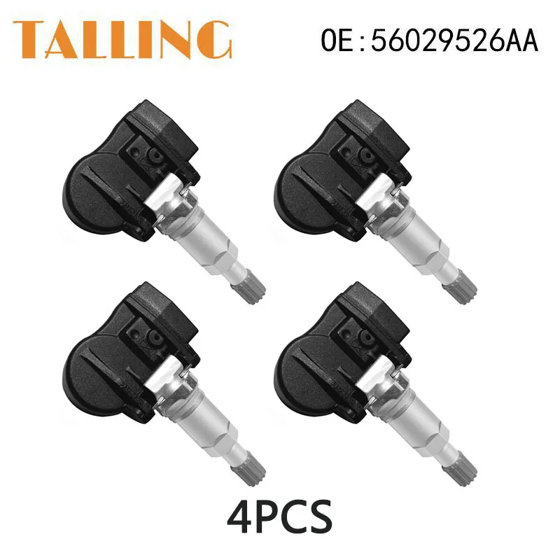 56029526AA 4Pcs TPMS Tire Pressure Sensor 315MHZ for Chrysler Dodge Jeep Mitsubishi I-Miev Lancer Mirage Outlander Sport Suzuki