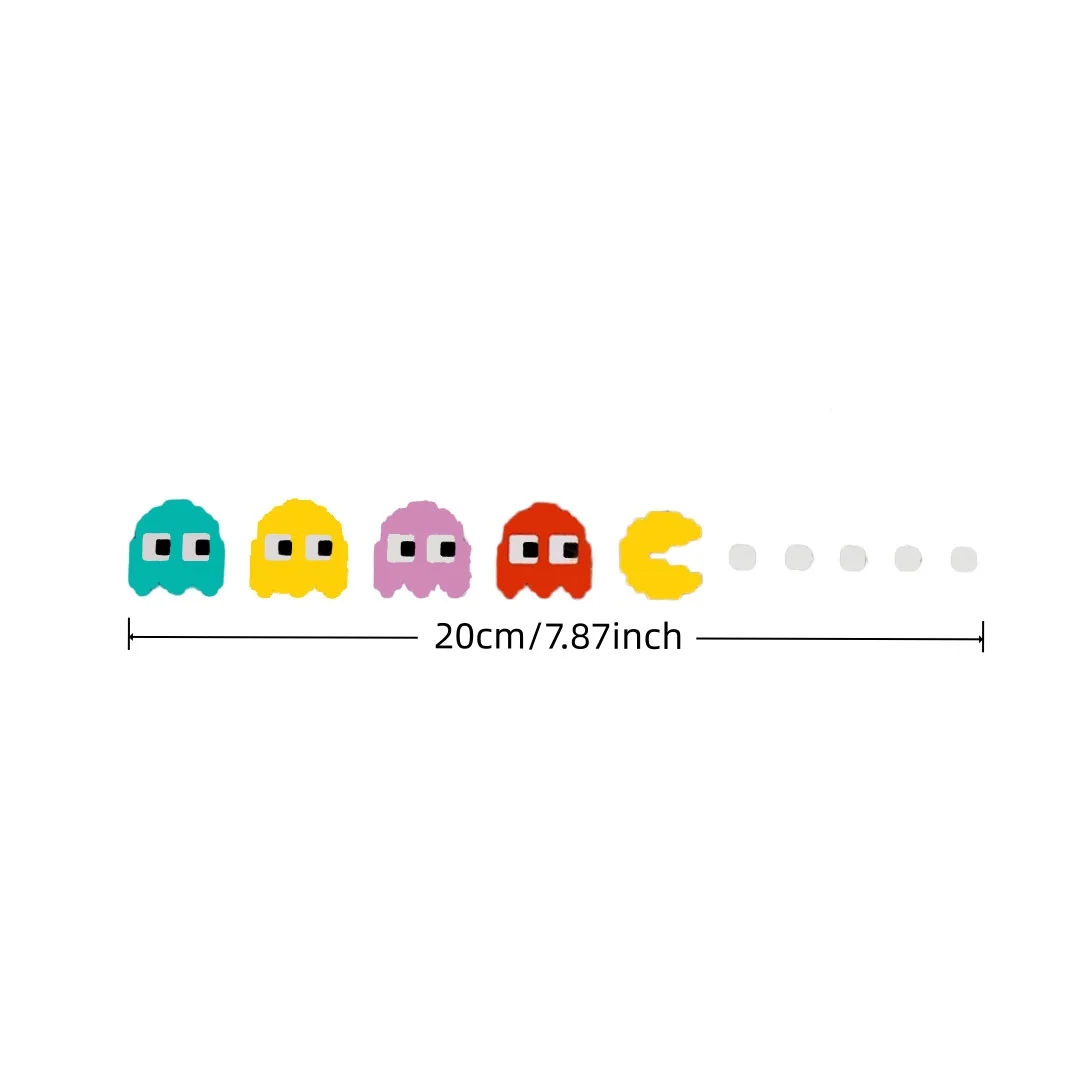 Retro Pac Man Ghost Car Vinyl Stickers, Arcade Pixel Game Decal for Car Truck, Novelty Birthday Gift for Vintage Gaming Lovers