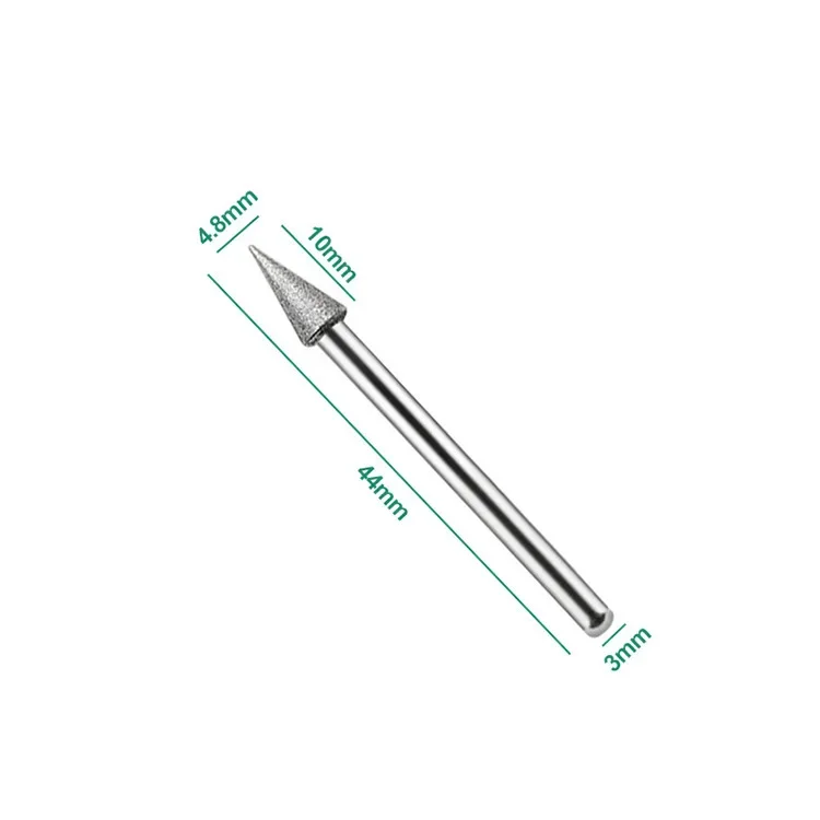3MM Schleifstäbe Mini-Diamantbohrer Schleifkopf Fräser Nadel Gravur Schnitzwerkzeug Polierwerkzeug Glas Jade Stein Bohrer – Detail 7