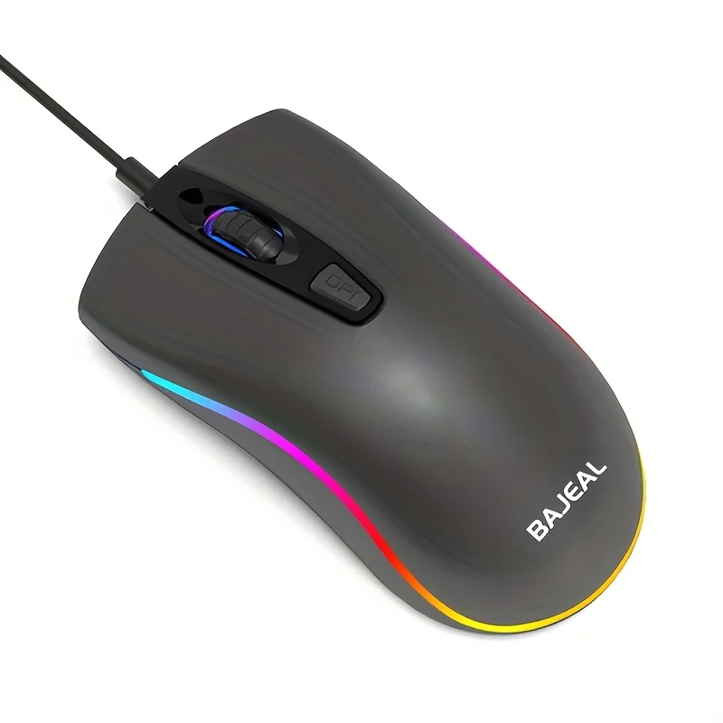 

BAJEAL D1 wired gaming mouse RGB cool 4D e-sports computer mouse wholesale mechanical sliding mouse
