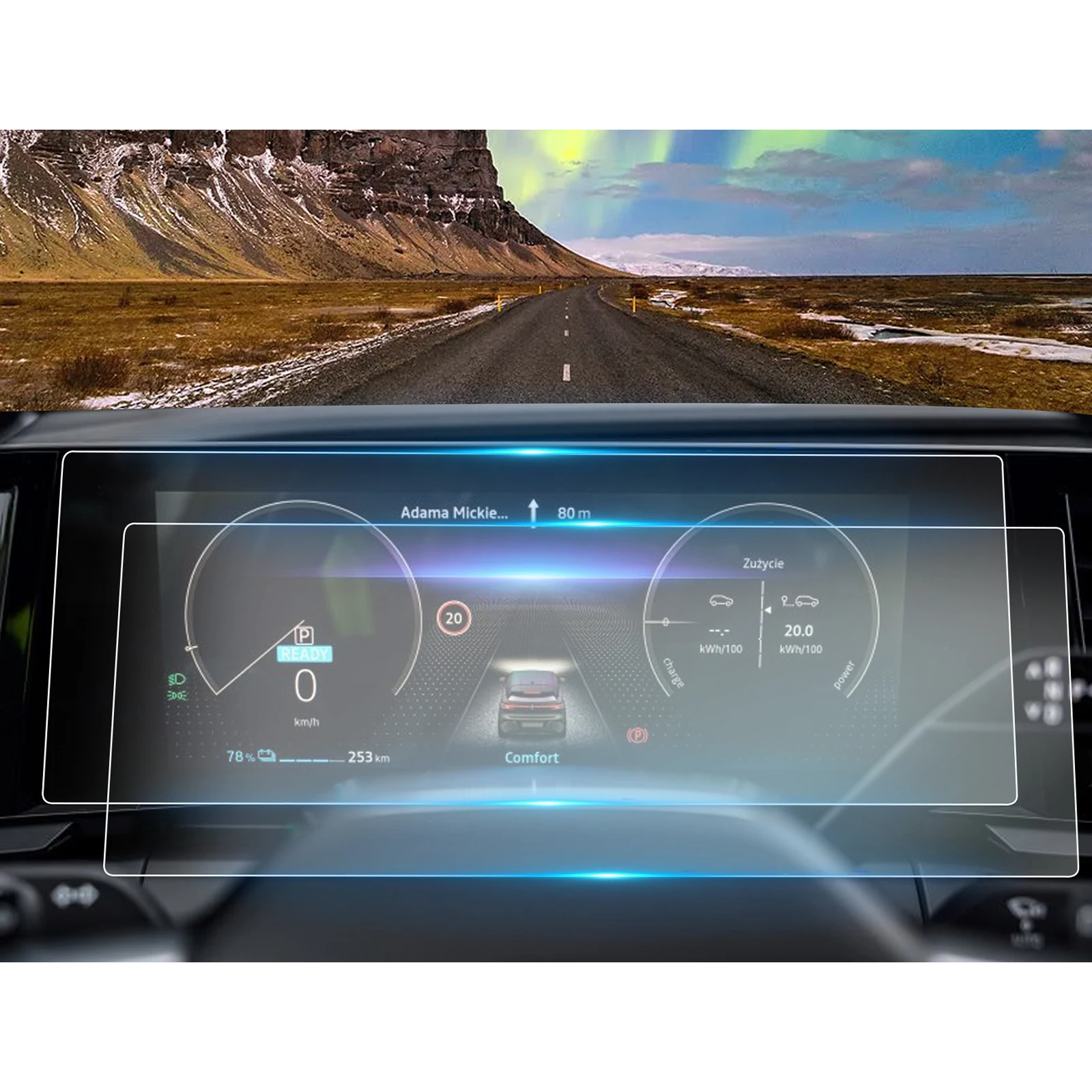 LFOTPP Nano-Displayschutzfolie für Renault Megane E-Tech/Austral, Auto-Navigationsinstrument-Display, Renault Megane Zubehör – Detail 7