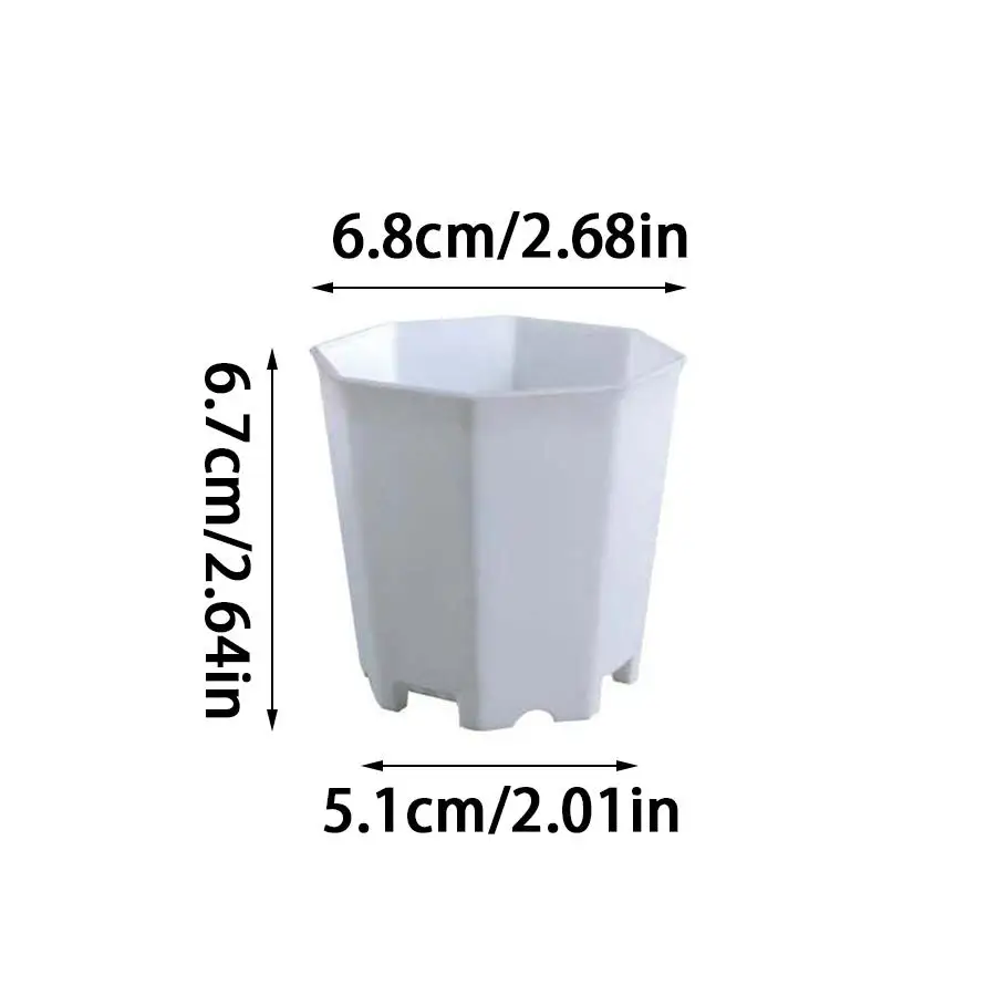 10/20pcs Plastic White Nursery Pots, Portable Stackable Vases for Succulent Plant, Window Sill Greenery, Household Gardening XJM