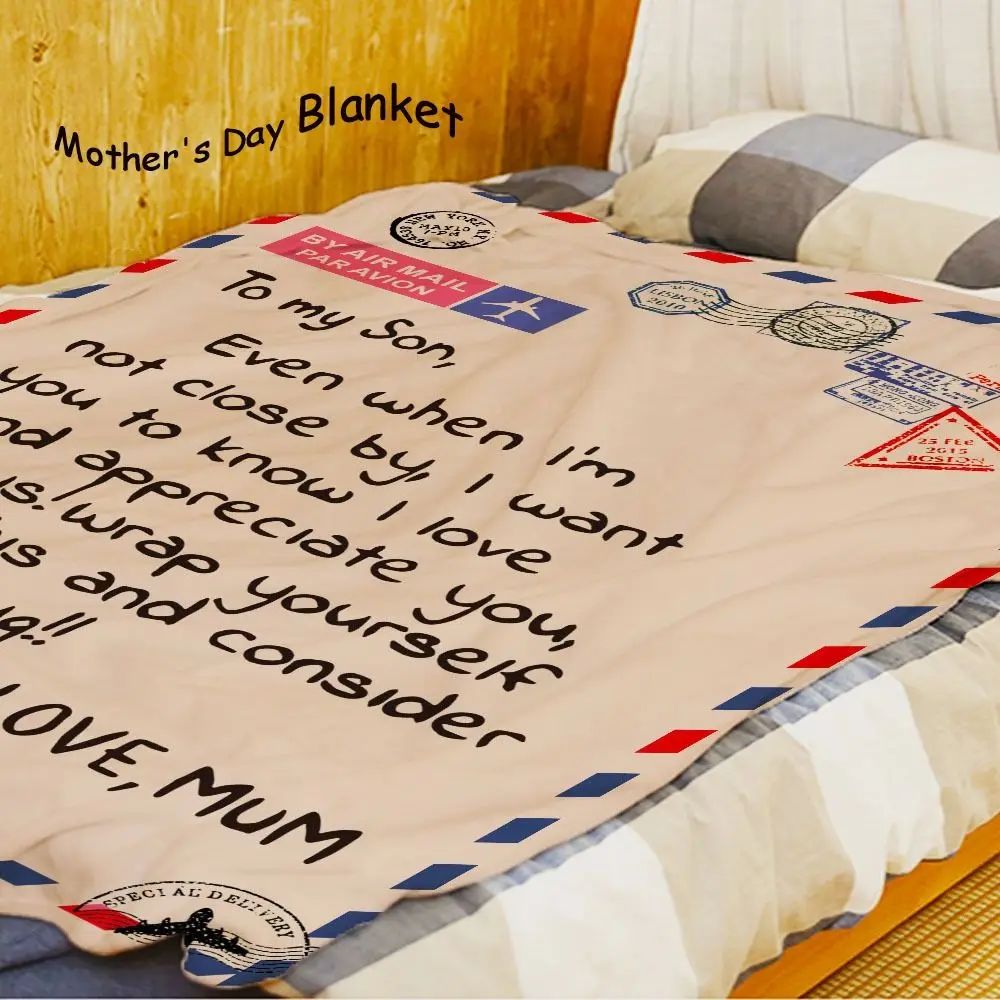 

Novel Home Letter Mum From Daughter Mother's Day Blanket Present Birthday Surprise Gifts For Mom