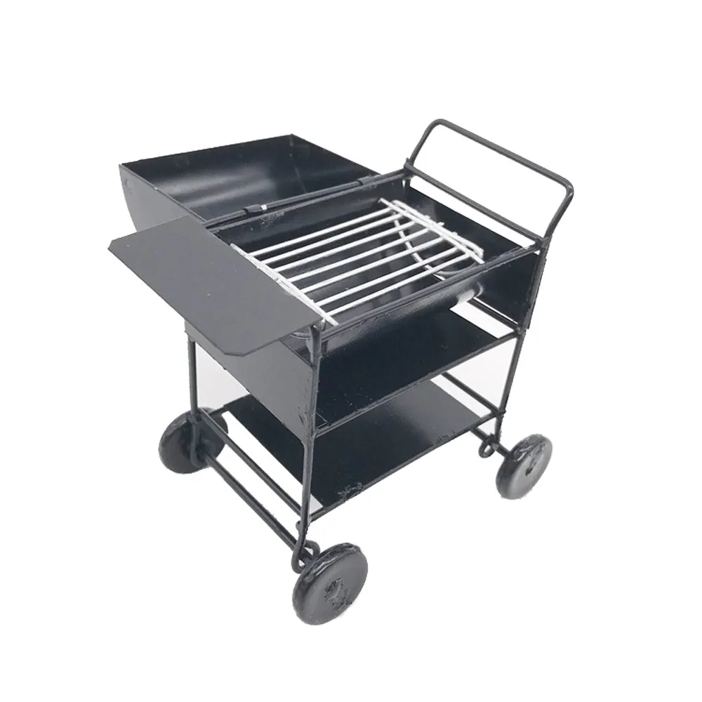 Courtyard household small barbecue grill Outdoor BBQ Grill Miniature with wheels Charcoal barbecue portable barbecue rack